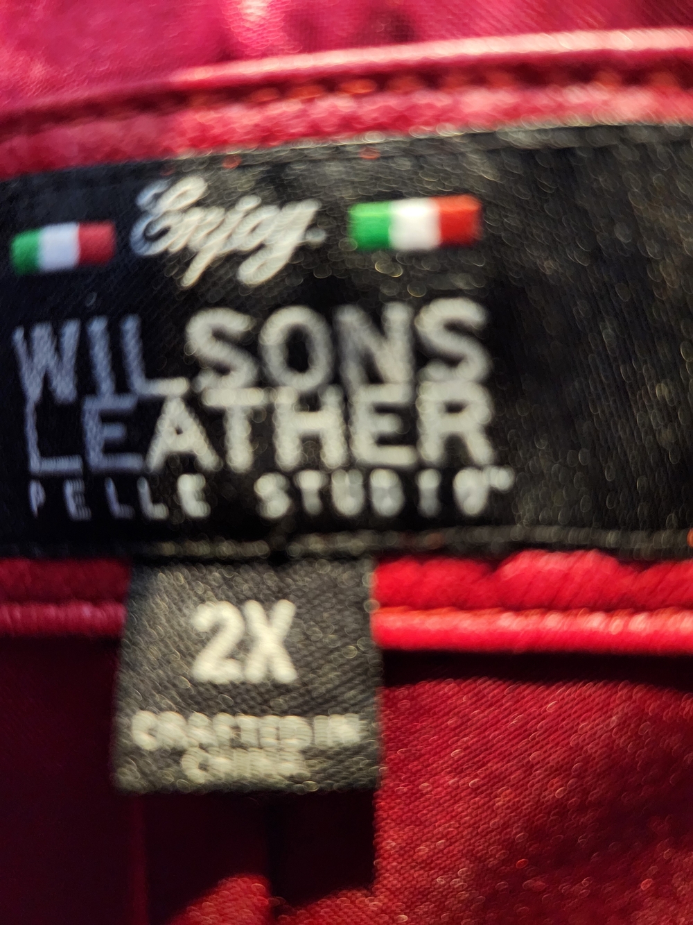 Women’s WILSON LEATHER Red MOTO Jacket PELLE SIZE 2X - Picture 4 of 15